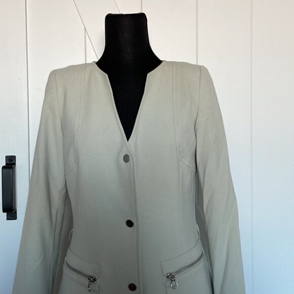 ETCETERA long blazer jacket snap closure office career event wear sz xs - Picture 4 of 8